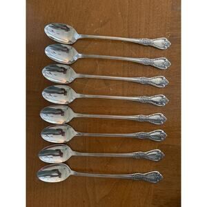 Oneida Kennett Square Stainless Set of Eight Iced Tea Spoons